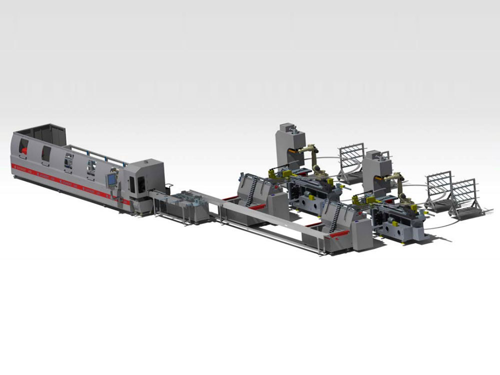 Automatic tube material processing